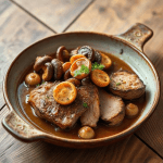 Côtes de Porc aux Girolles et Crème à l’Érable Recette Facile