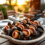 Recette de Brochettes de Moules et Crevettes Marinées au Lard