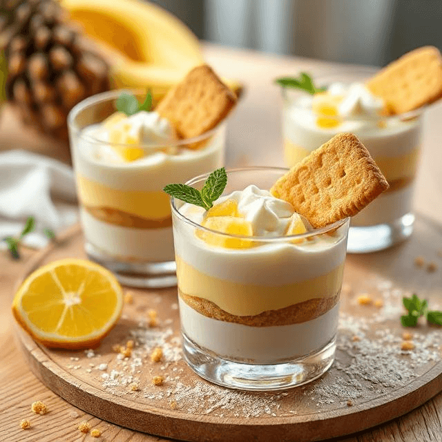 Verrines Façon Piña Colada – Ananas, Coco, Citron Vert