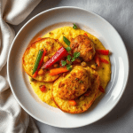 Recette des toasts de polenta, poivrons et poulet curry
