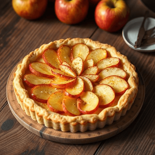 recette du tarte aux pommes et cannelle facile