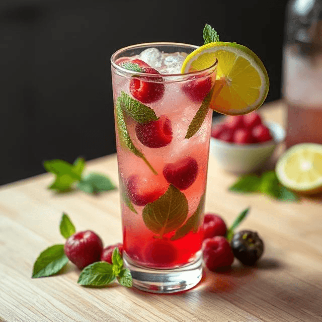 Recette boisson délicieuse aux cerises et mojito facile