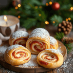 Petits roulés au bacon et fromage de Noël Facile