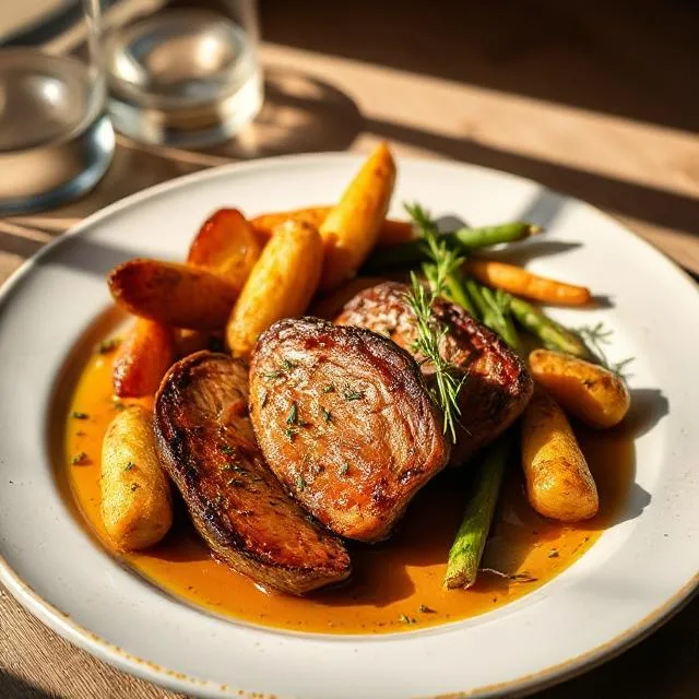 Recette magrets de canard marines pleurotes et échalotes aux herbes de provence facile